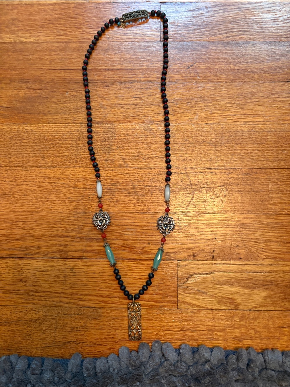 Lucky brand-Color Boho Beaded Pendant Necklace